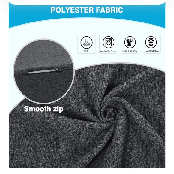 Dual Layer Gel Memory Foam Lumbar Support Recliner Pillow Ergonomic Orthopedic - Picture 9 of 9